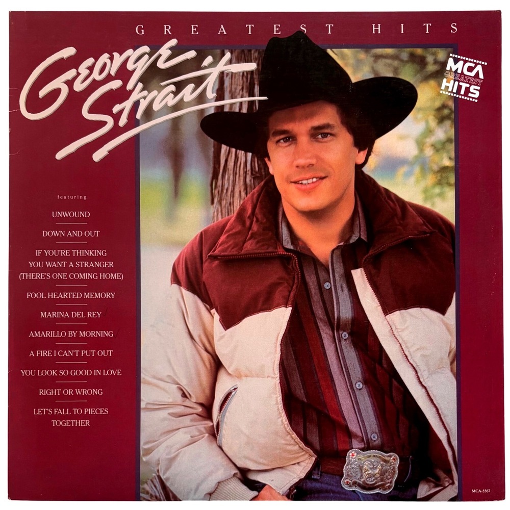 George Strait Greatest Hits Vinyl LP Record MCA-5567 Country Music 1985 MCA-5567